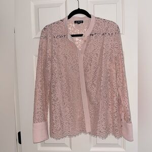 J. Crew Lace Button Front Blouse pink size 10 NWOT